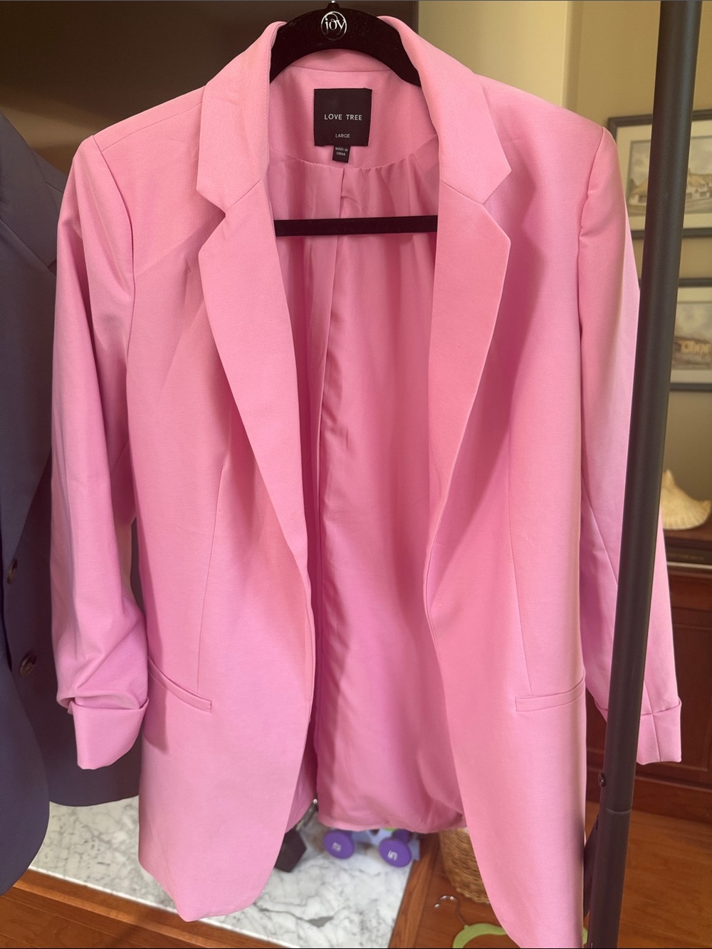 Love Tree Light Pink Women's Tailored Blazer Jacket